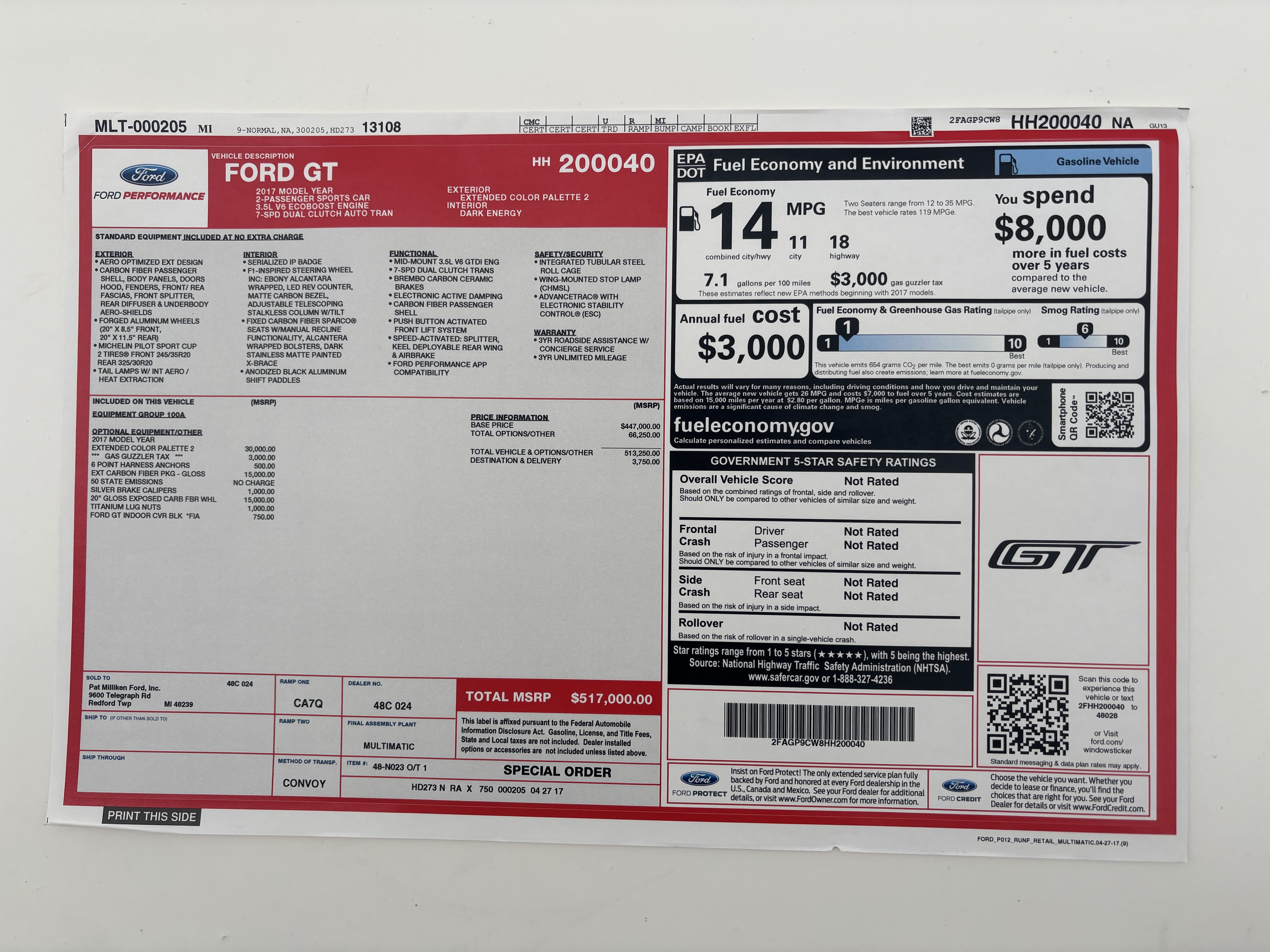 2017 Ford GT — Extras